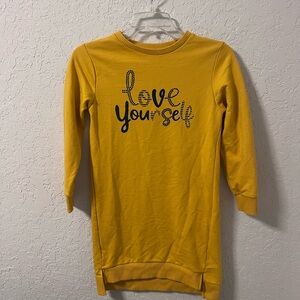 Kids Yellow 'Love Yourself' Top